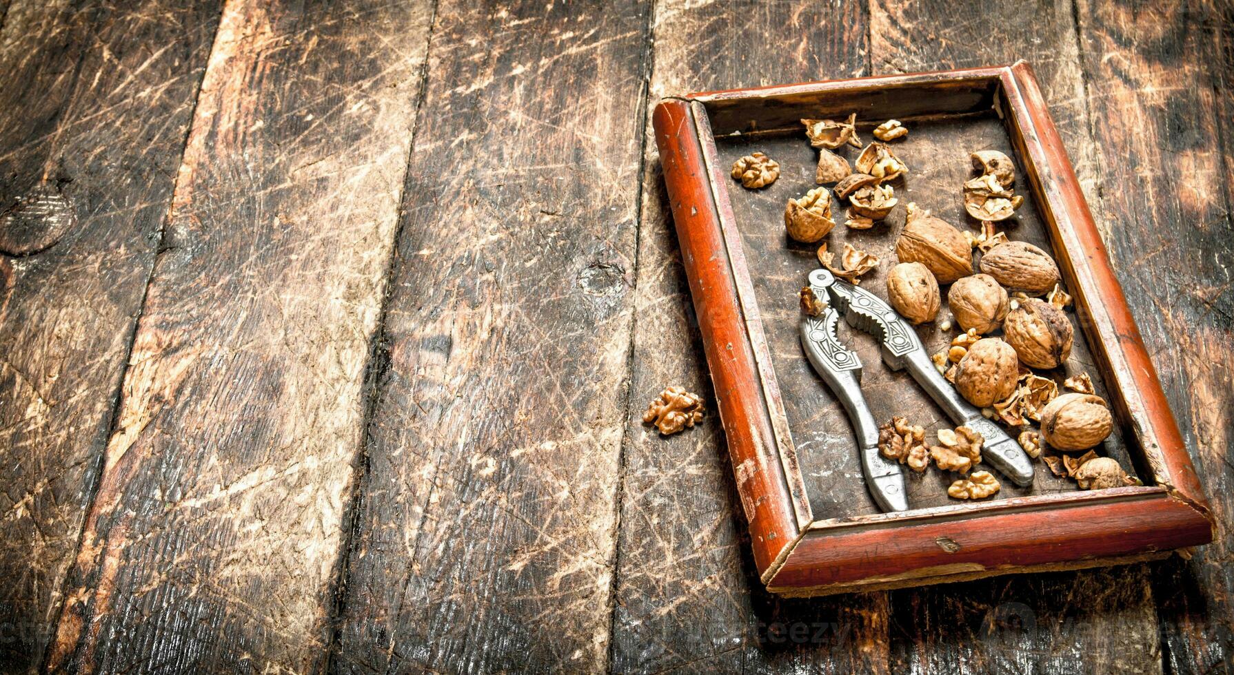 Walnuts with Nutcracker. photo