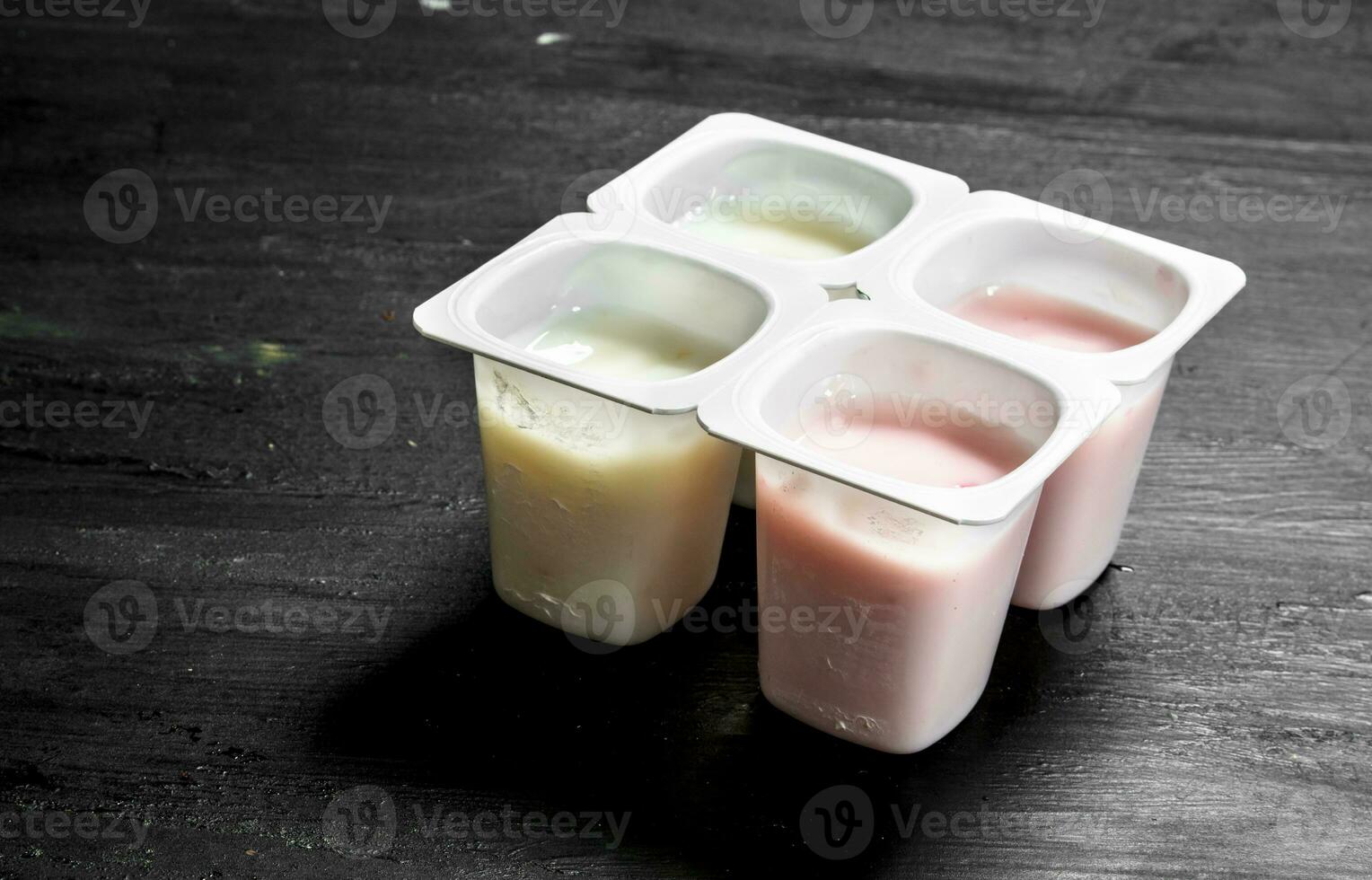 Yogurt with fresh fruit. photo