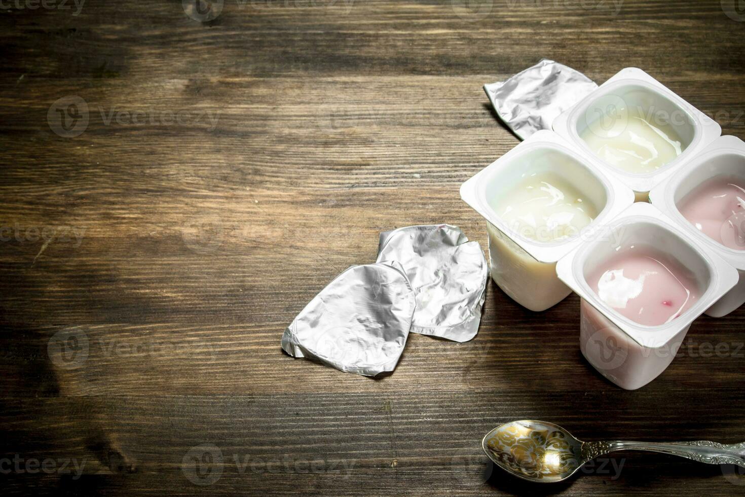 Fruit fresh yogurts. photo