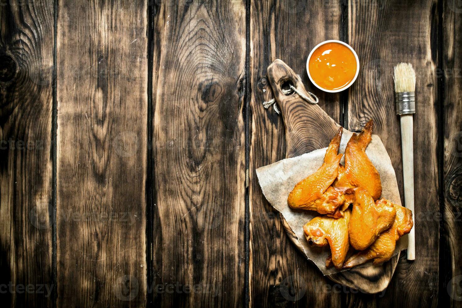 Smoked chicken wings photo
