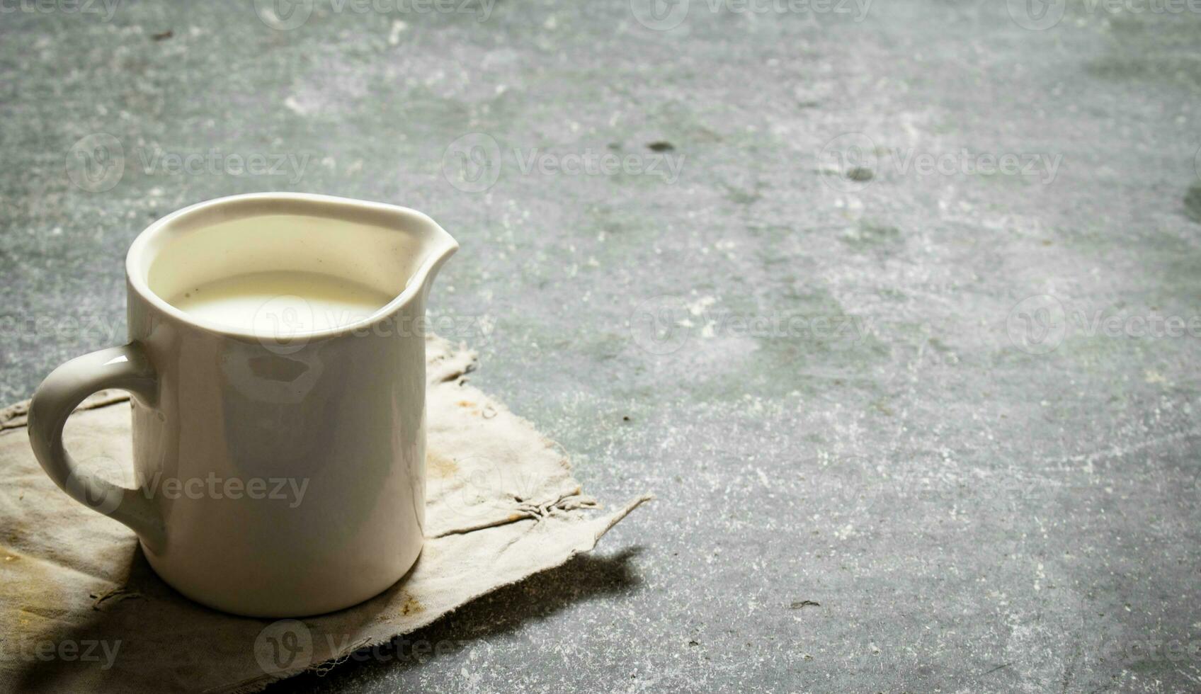 Fresh milk in a mug. photo