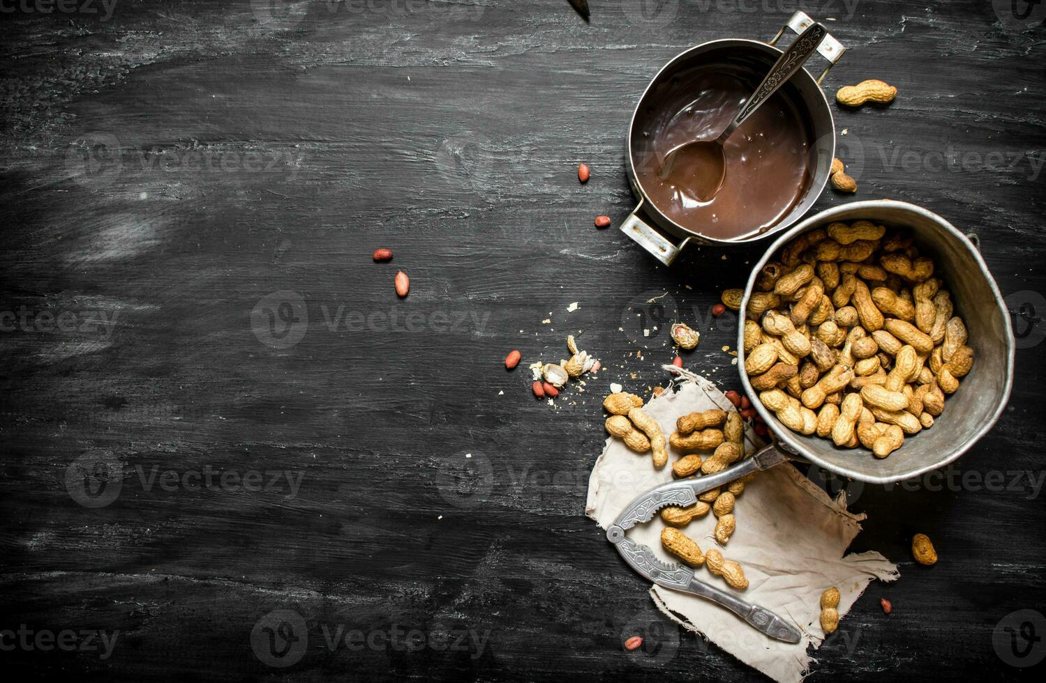 Fresh chocolate butter . photo