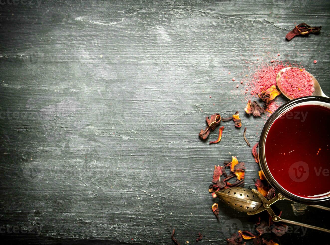 Red tea with pomegranate. photo