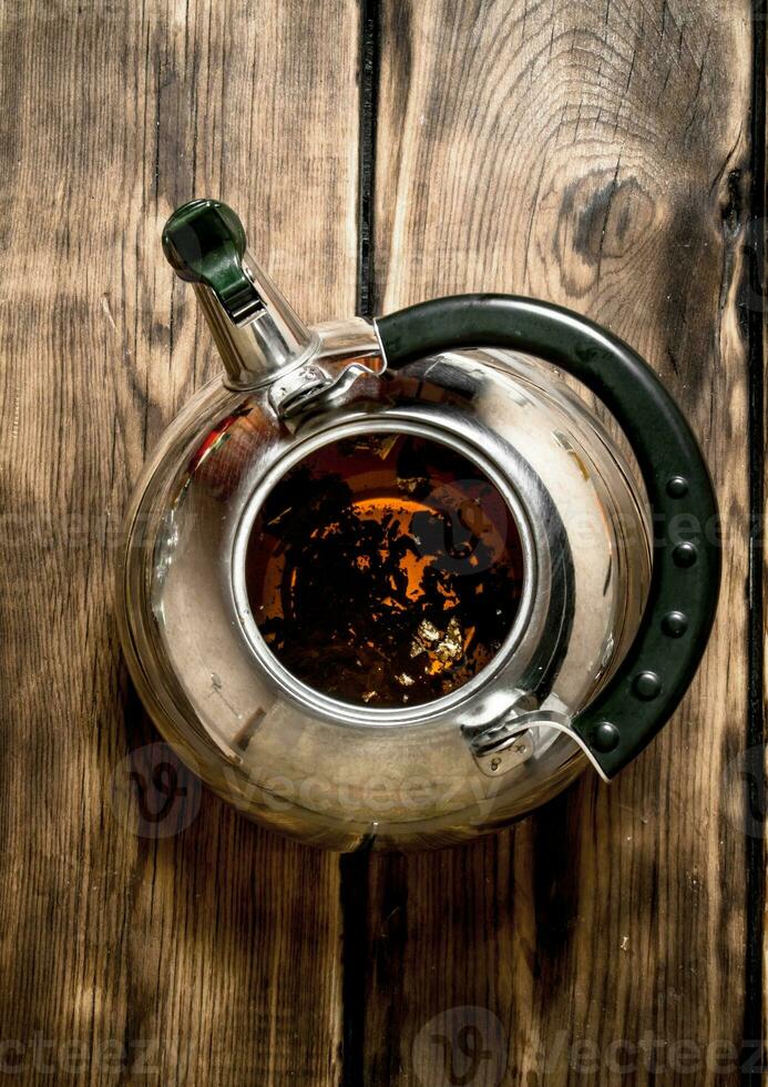 Fragrant tea in the pot. photo