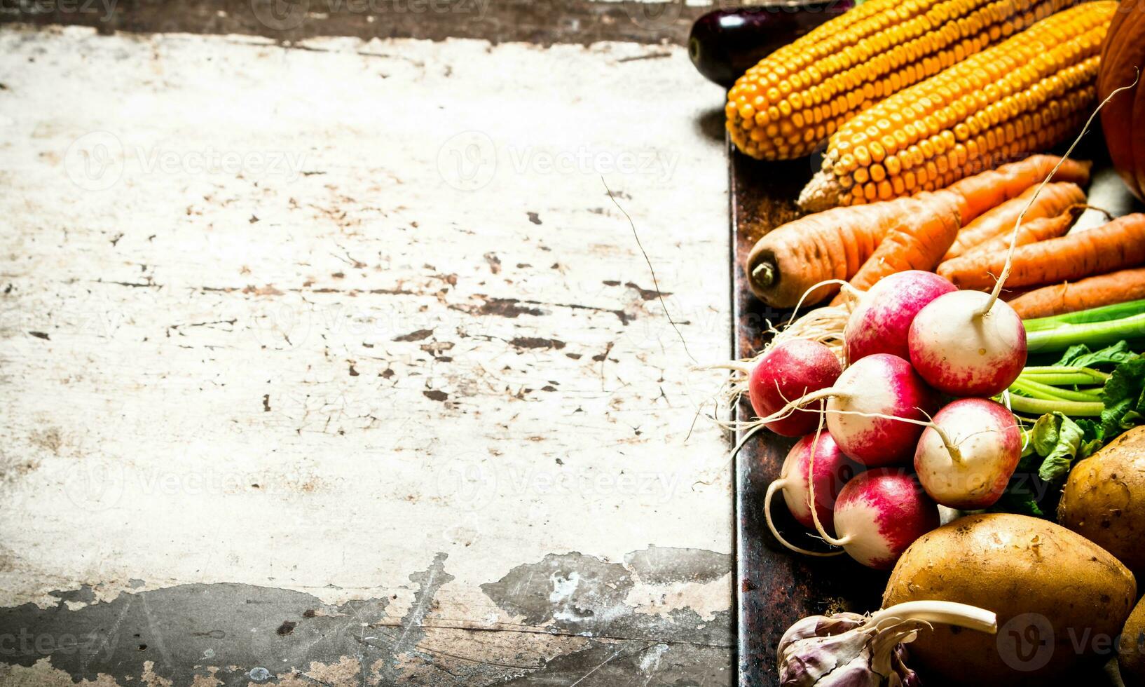 Different raw vegetables . photo