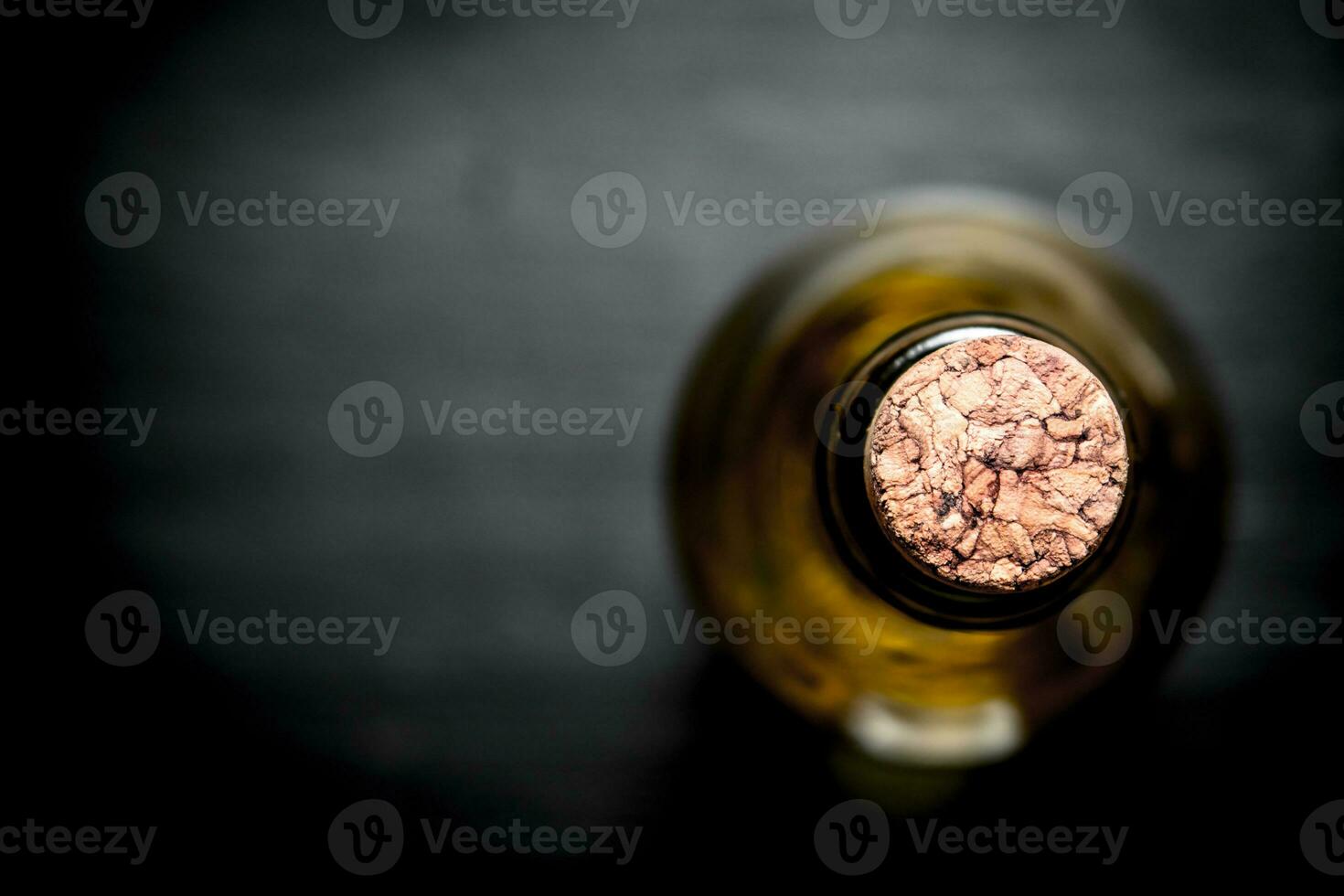 bottle of white wine. photo
