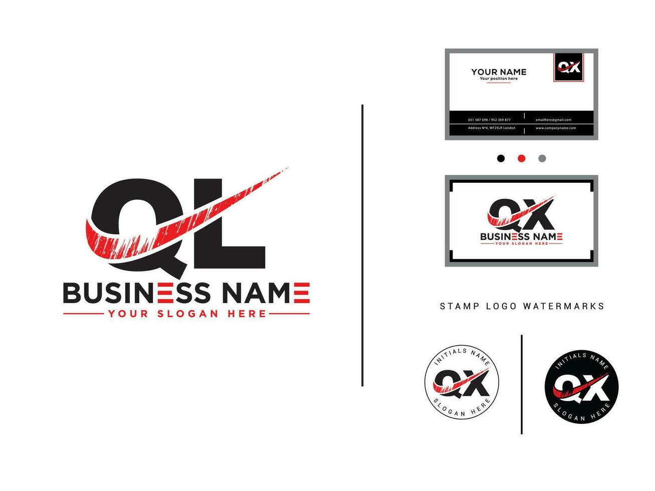 Handwriting Ql Royal Brush Logo, Typography QL Letter Brush Letter For Store vector