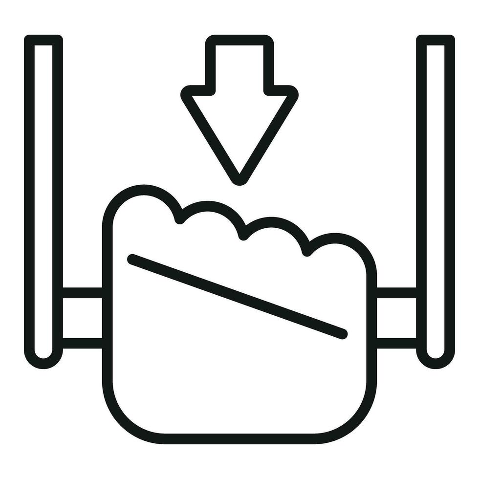 Evacuation handle icon outline vector. Pull help vector