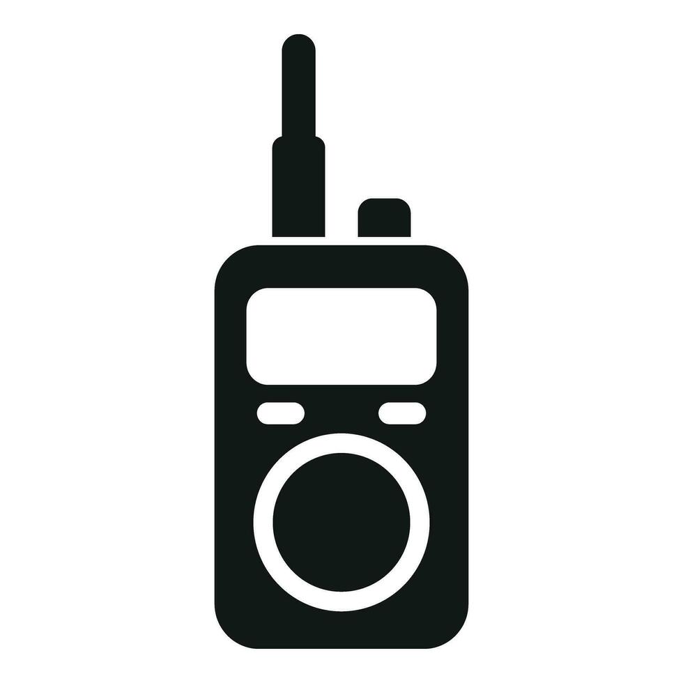 Alarm walkie talkie icon simple vector. Work help vector