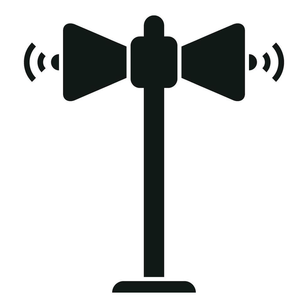 Alarm street speaker icon simple vector. Fire danger vector