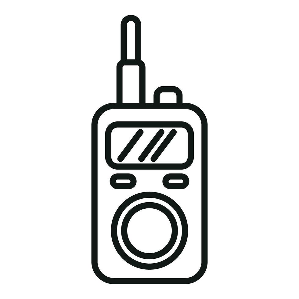 Alarm walkie talkie icon outline vector. Work help vector
