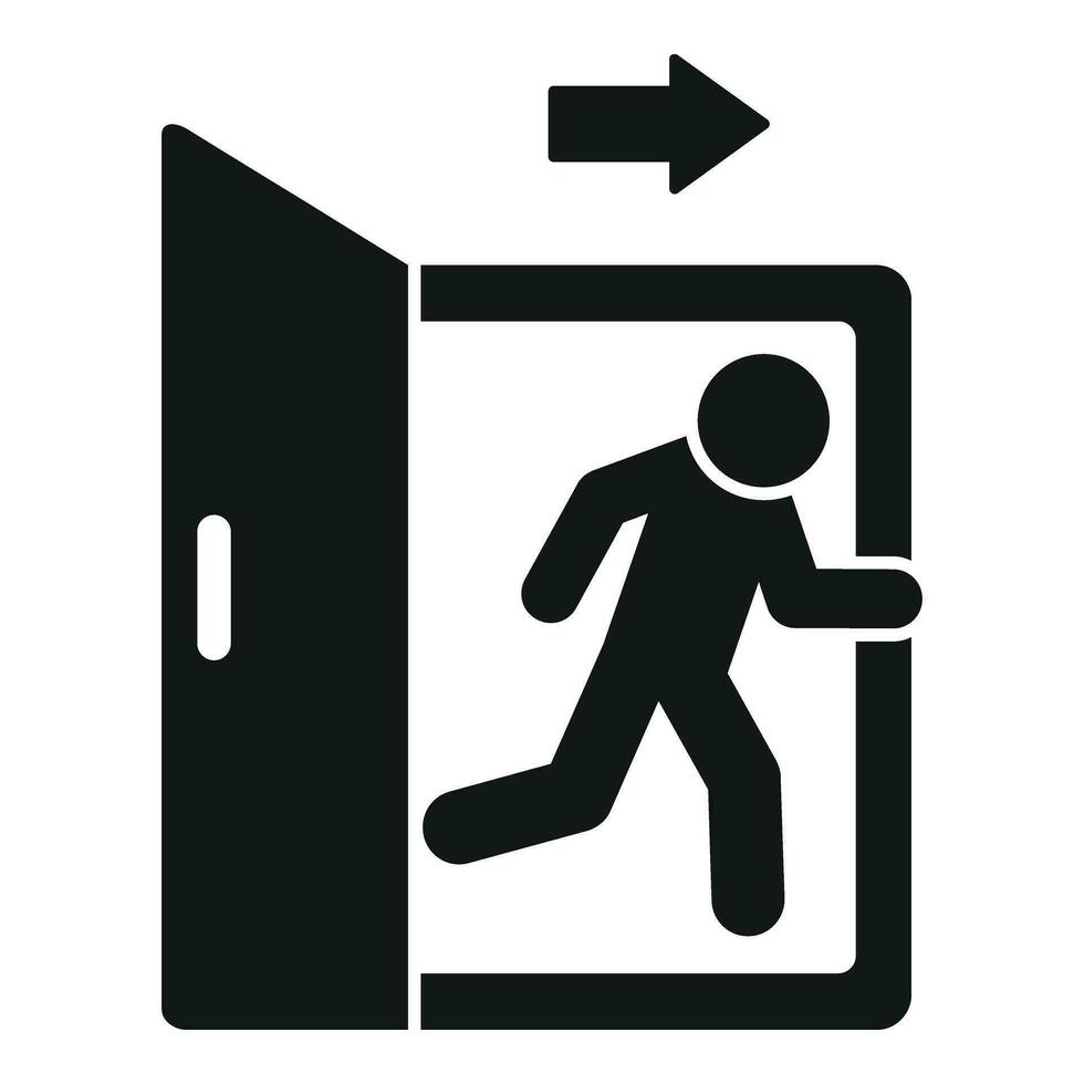 Exit door icon simple vector. Help people vector