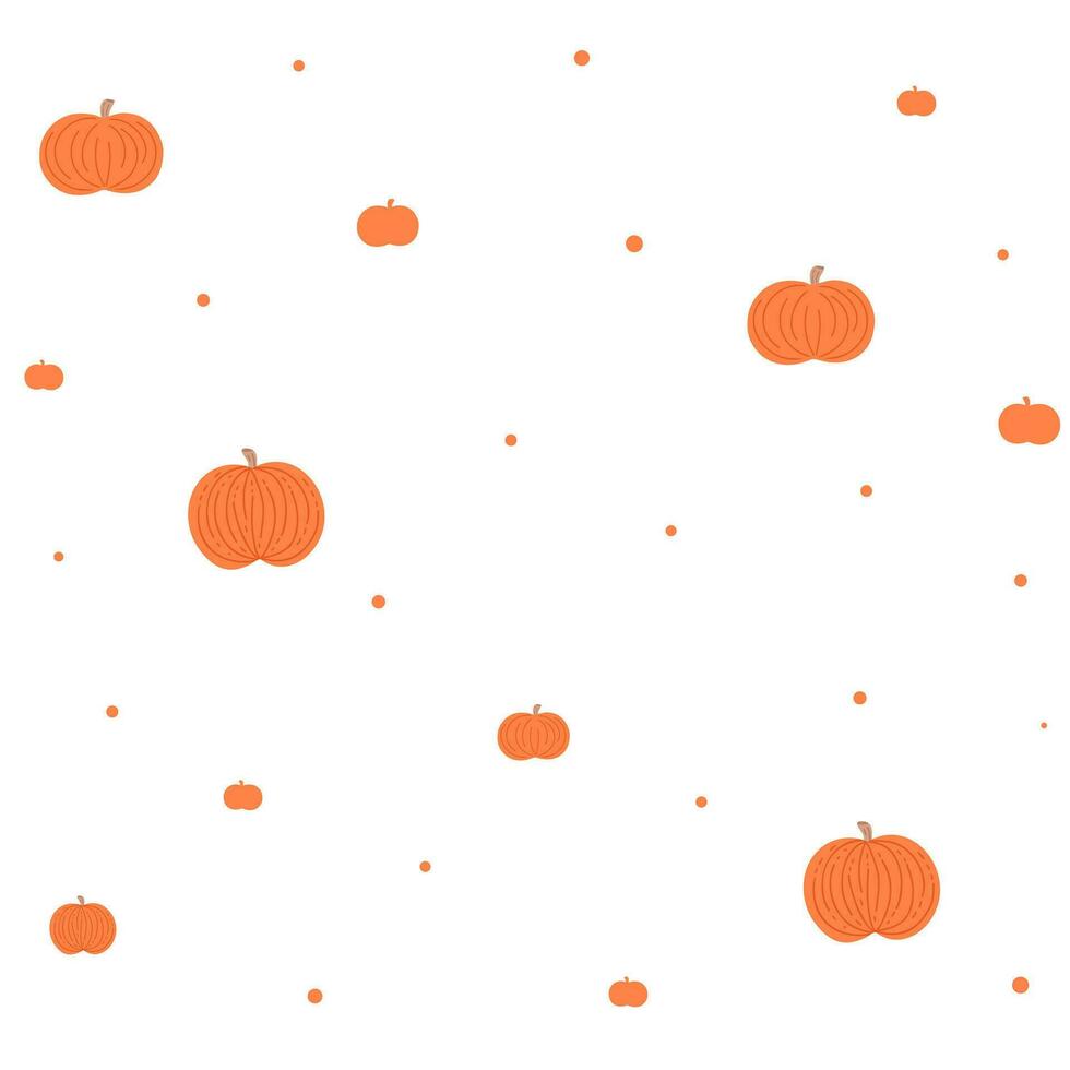 Autumn pumpkin background. Illustration for printing, backgrounds, covers and packaging. Image can be used for greeting cards, posters, stickers and textile. Isolated on white background. vector