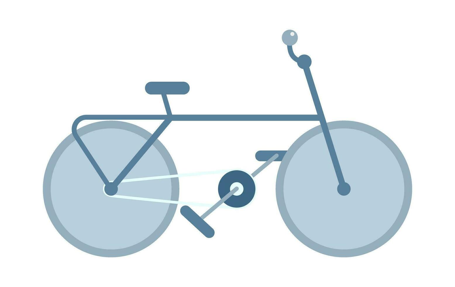 Sport bicycle for two semi flat colour vector object. Fast transport. Editable cartoon clip art icon on white background. Simple spot illustration for web graphic design