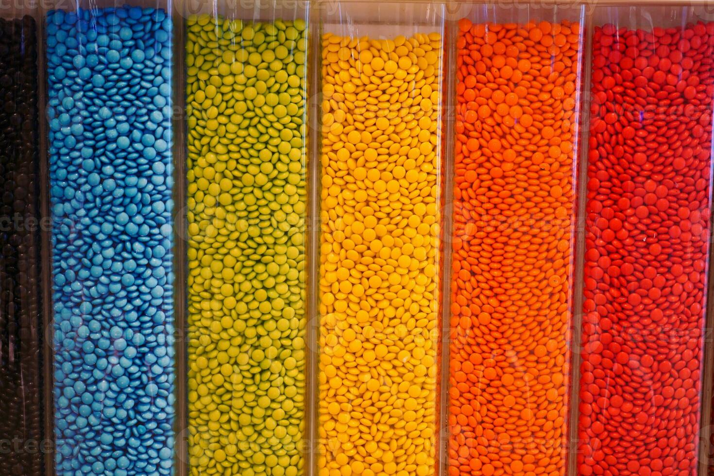 colorful candies jelly in a plastic tube photo