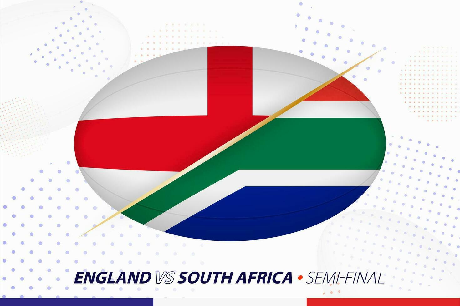 rugby semifinal partido Entre Inglaterra y sur África, concepto para rugby torneo. vector