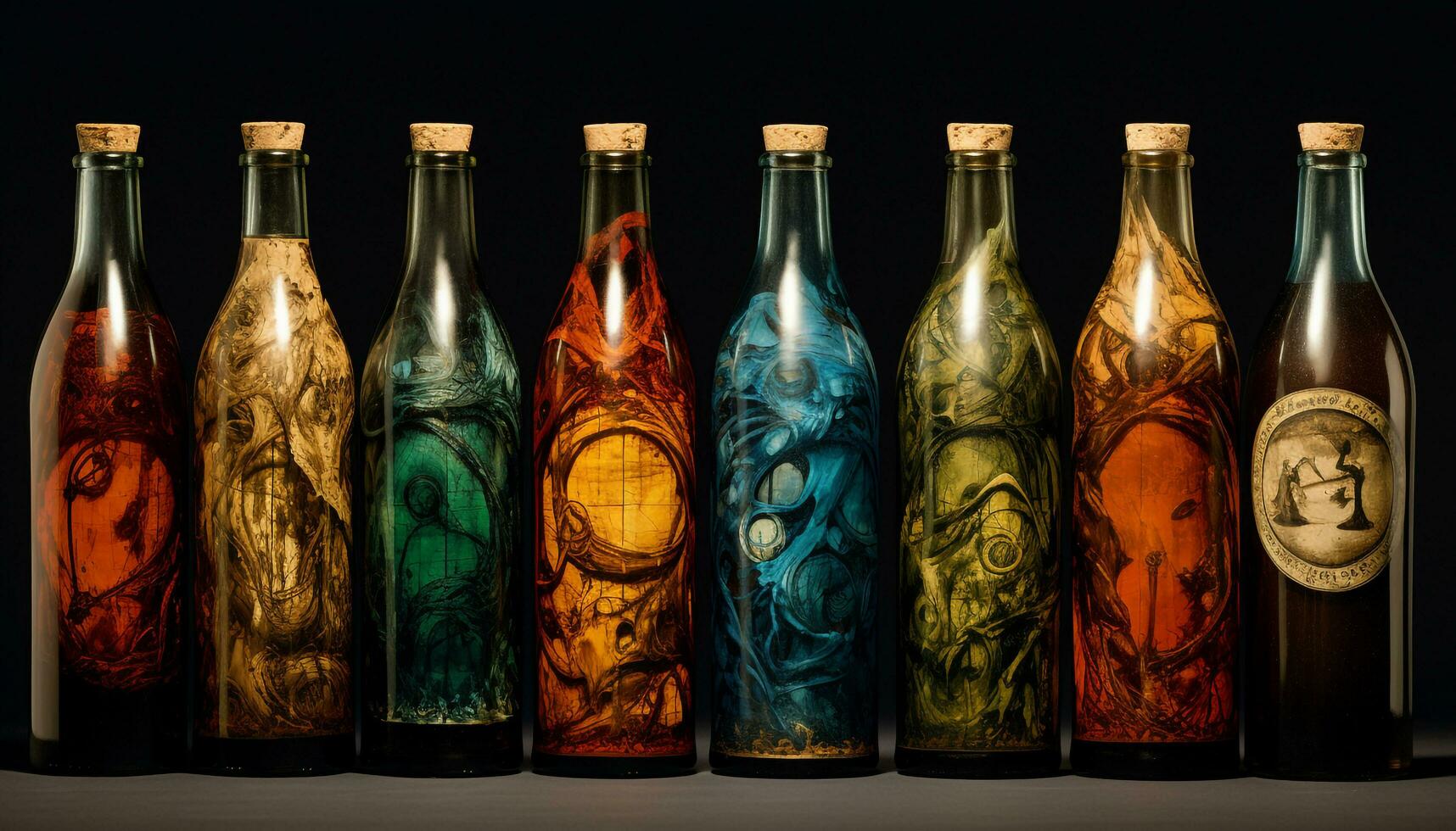 beer bottles wine photo