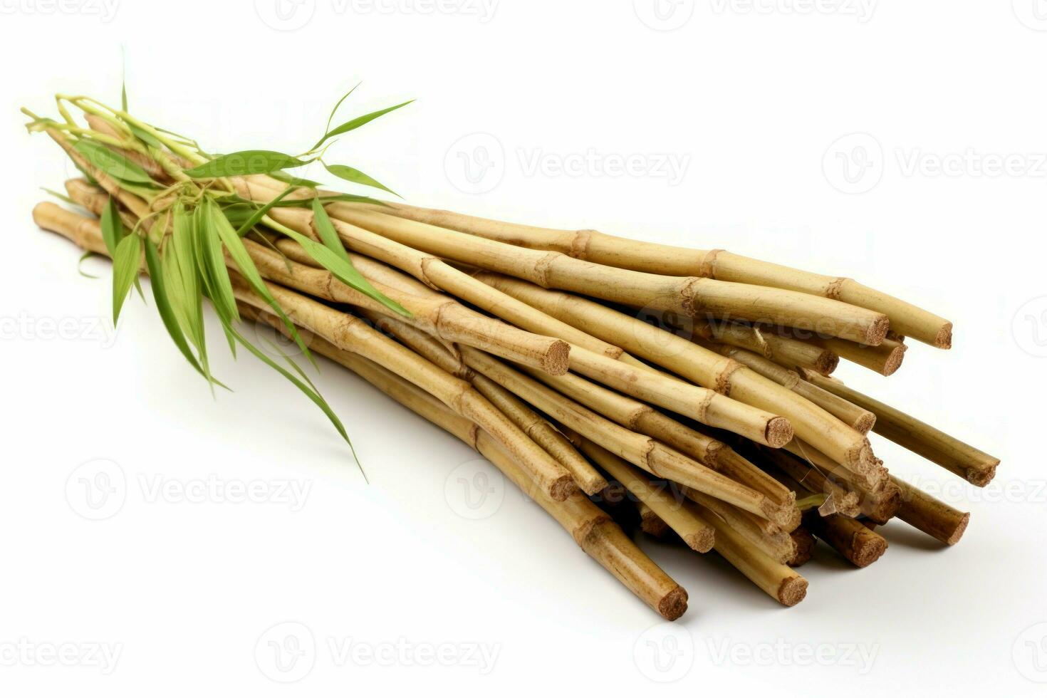 Lightweight Bunch bamboo stick. Generate Ai photo