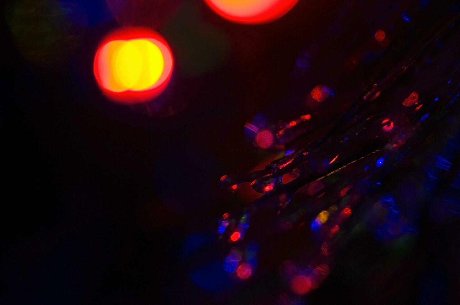 defocused light bokeh of christmas light tree,happy new year and Christmas holiday background photo