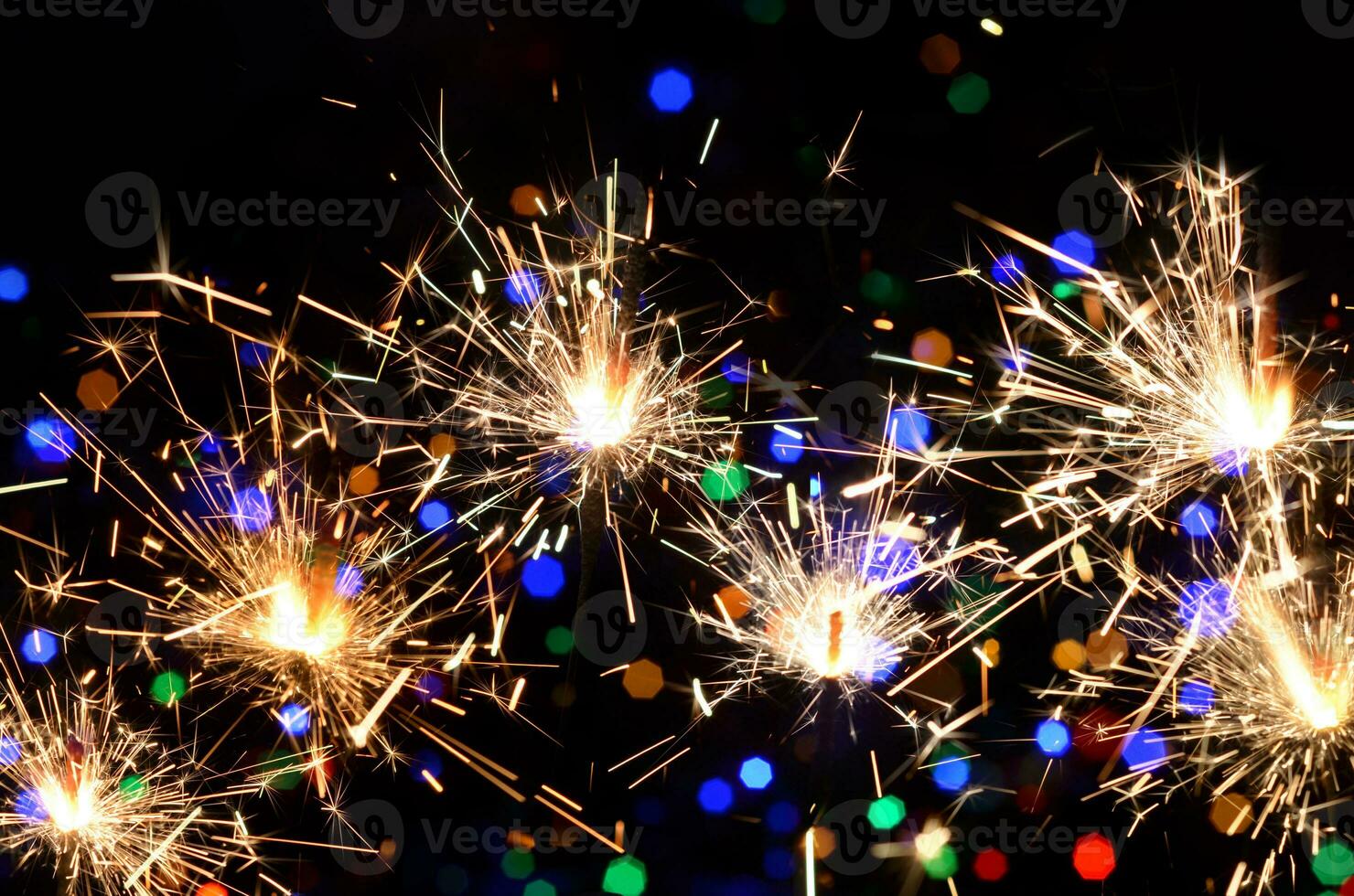 Background with a sparkler. Sparkler Bokeh Colorful sparkler. photo