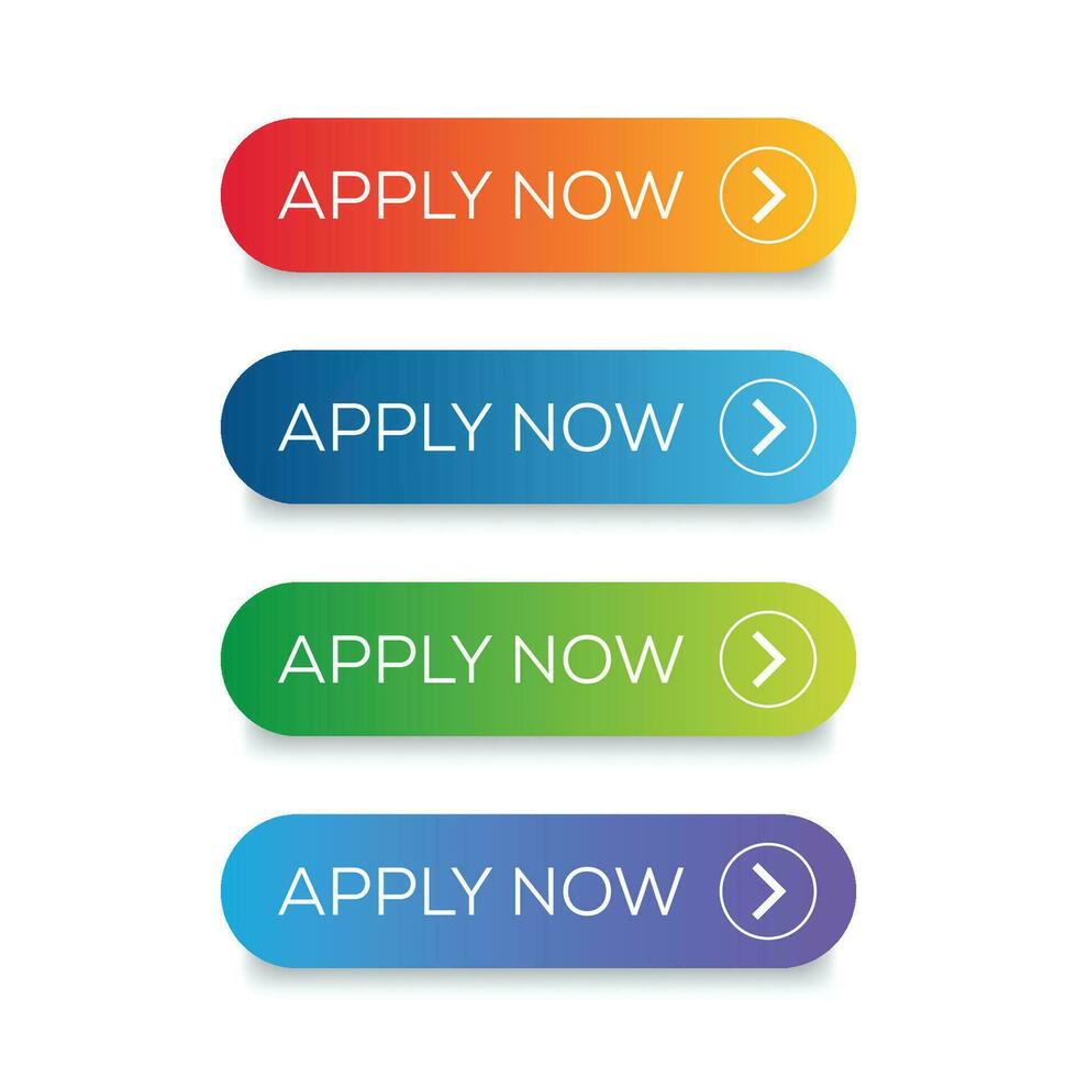 Apply Now button set vector. Apply Now Call to action button vector