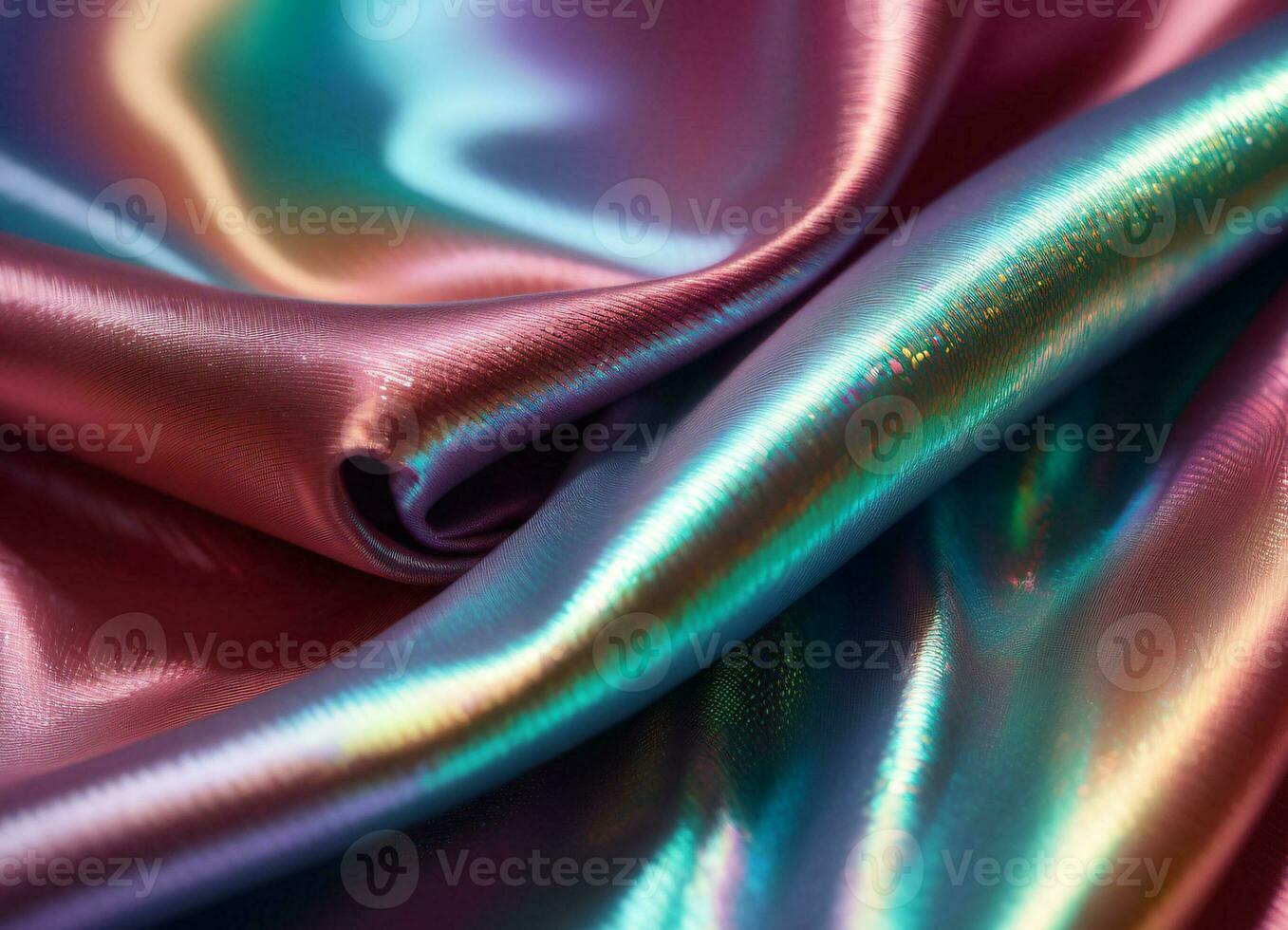 Holographic Fabric Texture Background AI Generative photo