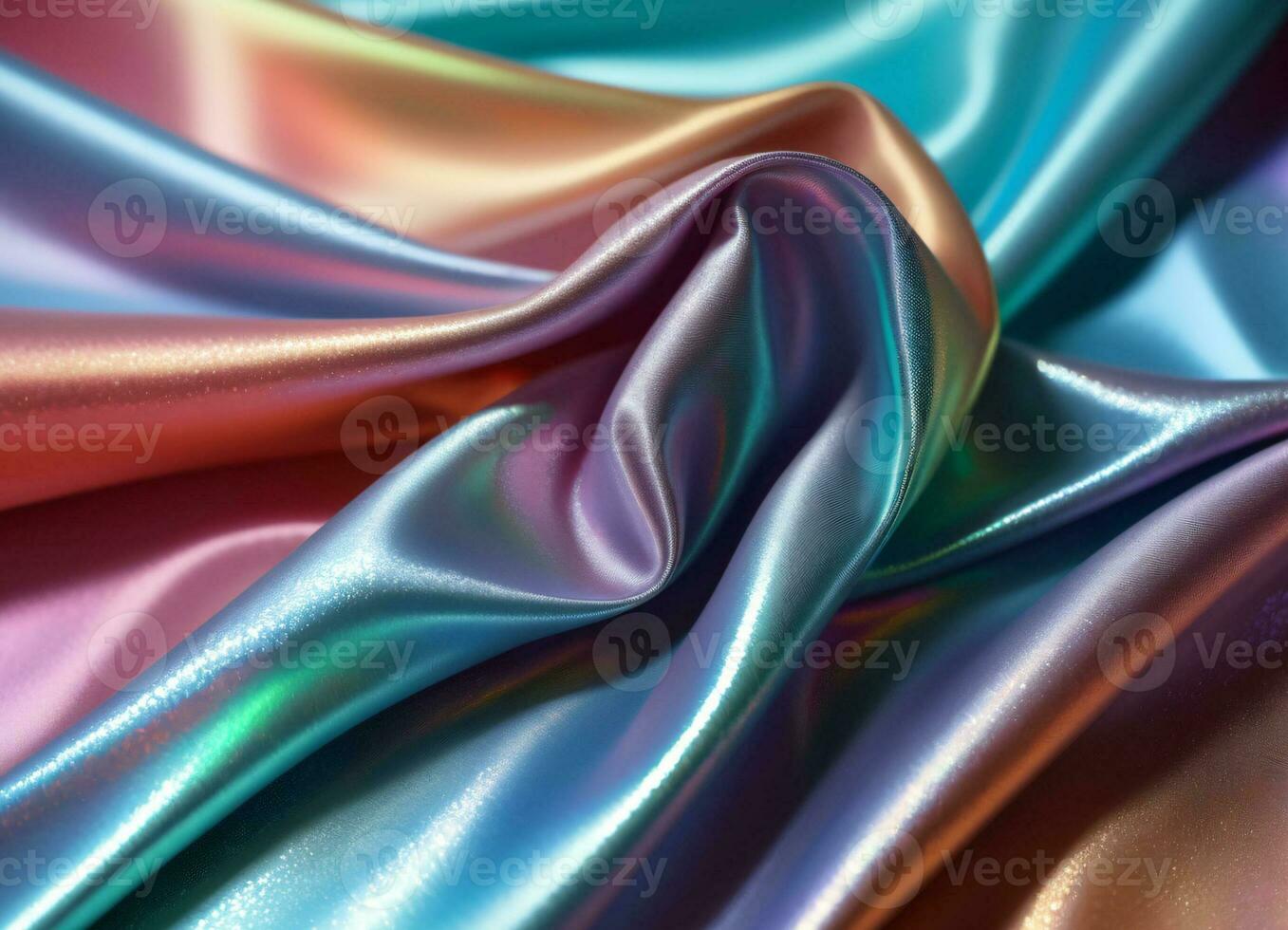 Holographic Fabric Texture Background AI Generative photo