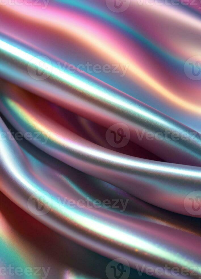 Holographic Fabric Texture Background AI Generative photo