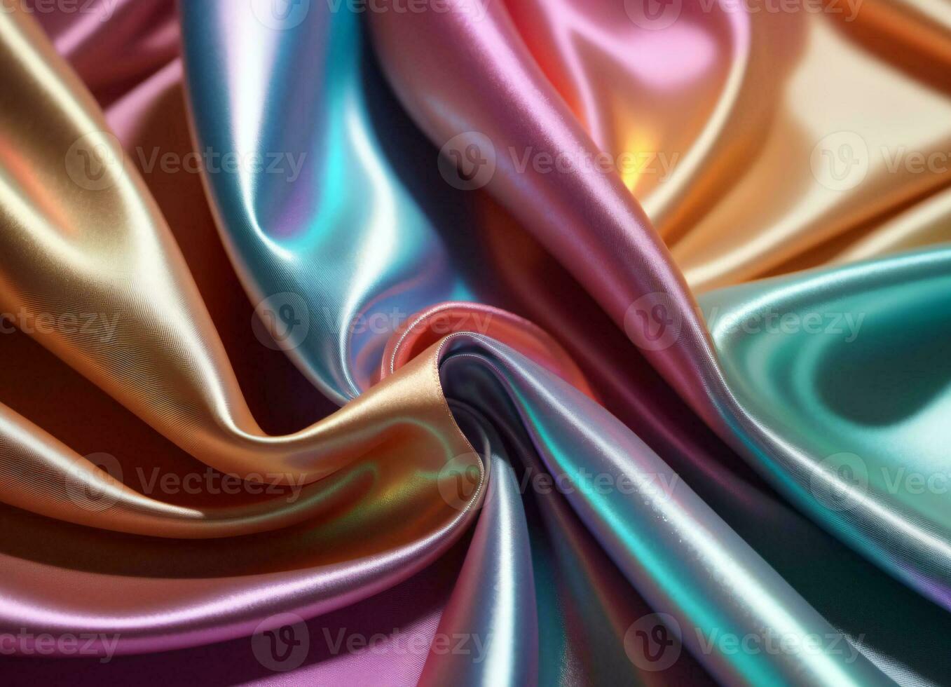 Holographic Fabric Texture Background AI Generative photo