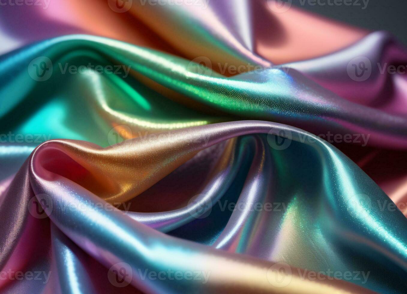 Holographic Fabric Texture Background AI Generative photo