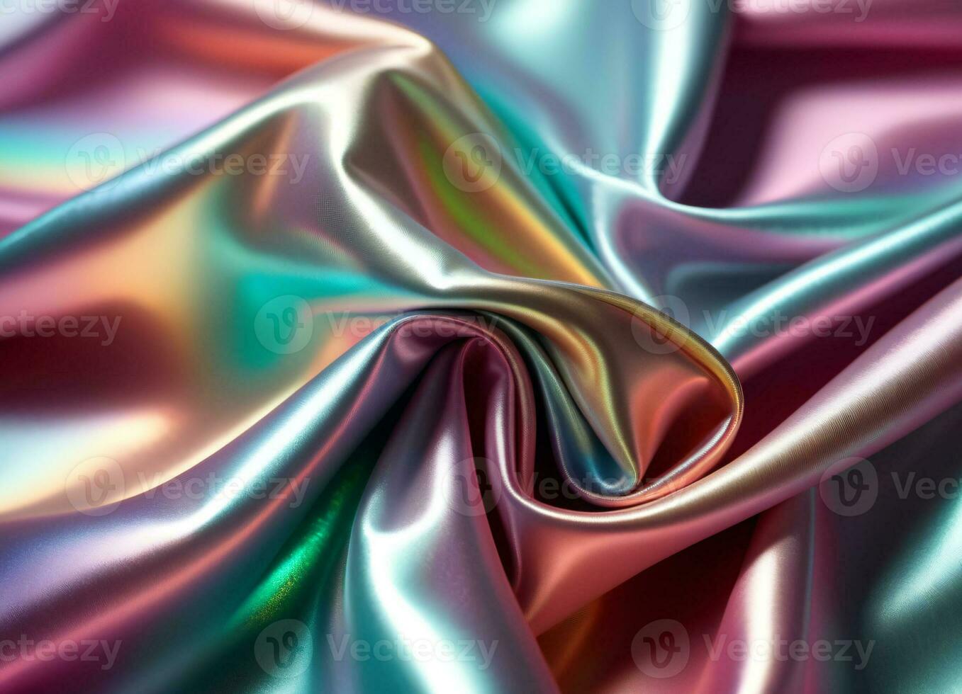 Holographic Fabric Texture Background AI Generative photo