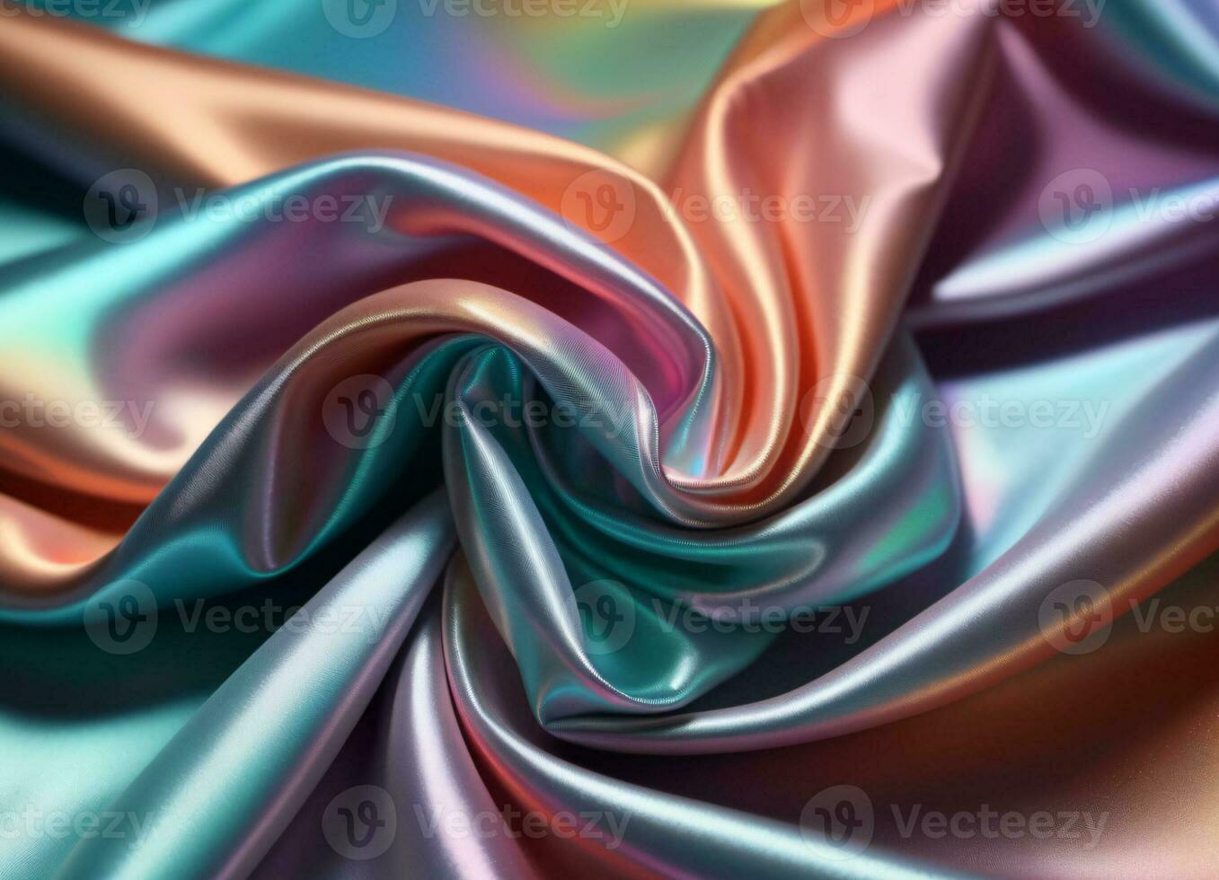 Holographic Fabric Texture Background AI Generative photo