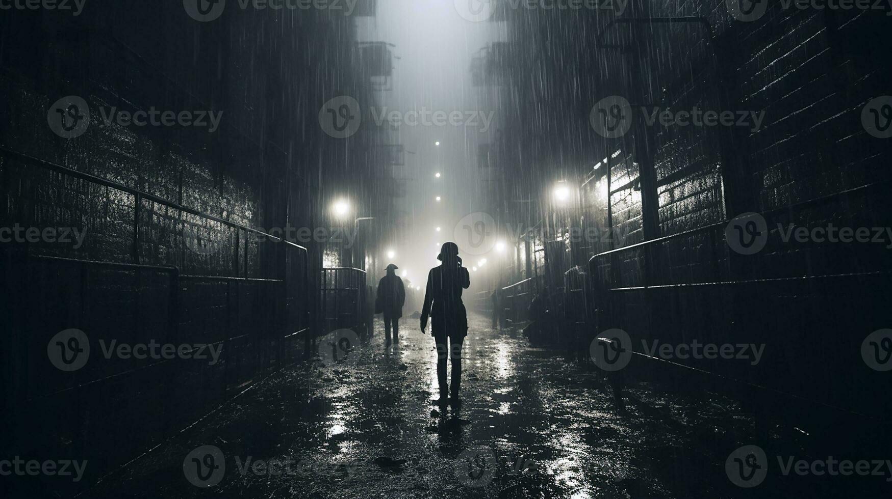Psychosomatics, a woman in a fog with nervous disorders. Generative AI photo