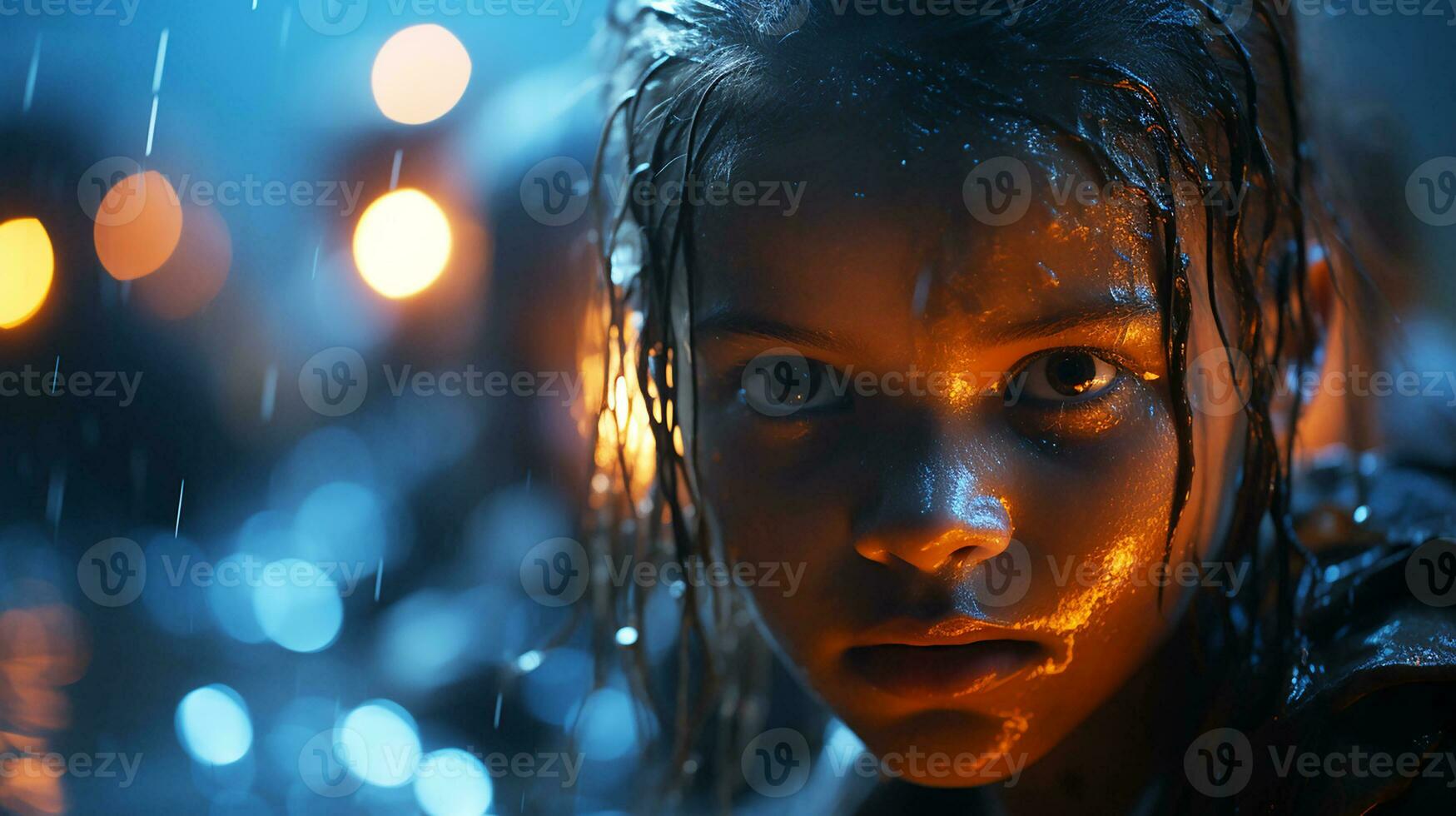 Hungary Ugandan children , Kilembe district as background, wrestling with spirit focus on eyes, fluid art, water splashes.Generative AI photo