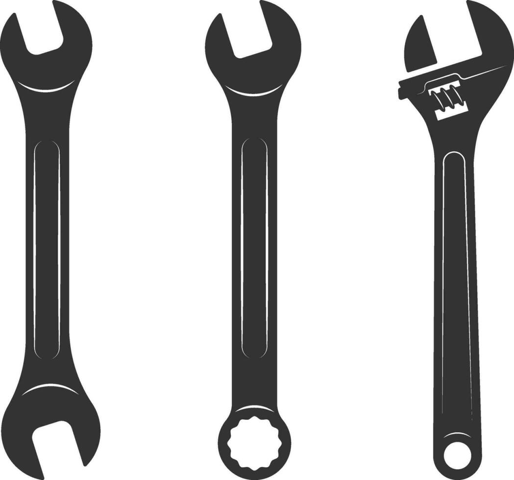 icono de llave de vector de herramientas. elemento de diseño del logotipo de llave inglesa. herramienta clave aislada sobre fondo blanco.