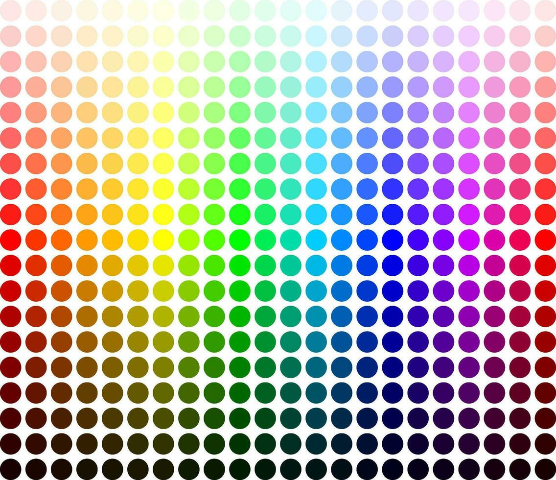 Color palette harmony. Colors shades and lights. Vector template.