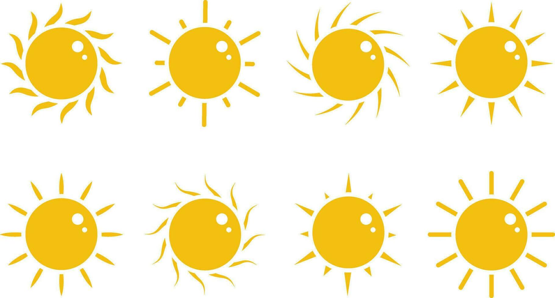 Cute sun vector illustration. Cartoon style.