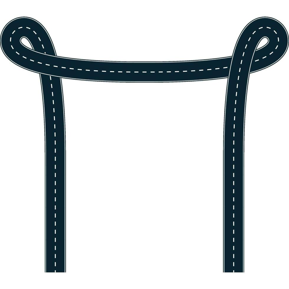 road knot corner border vector