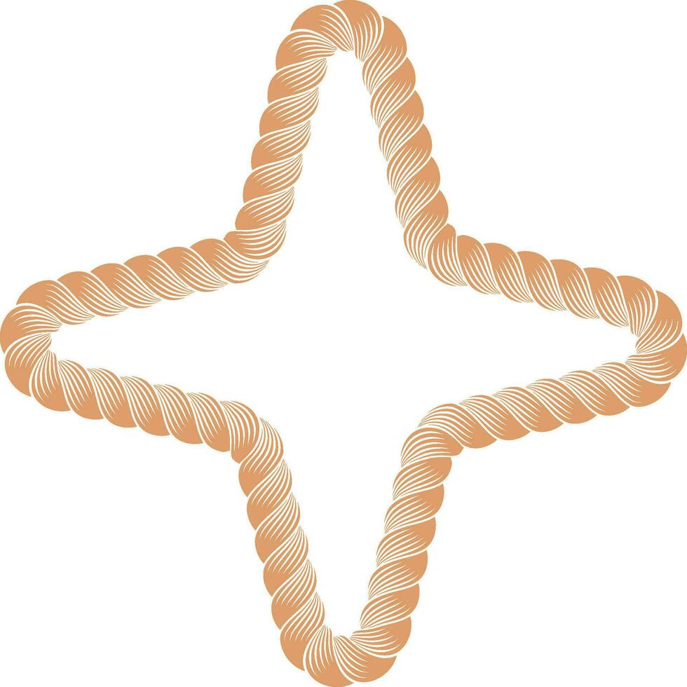 rope Sparkle Star frame vector