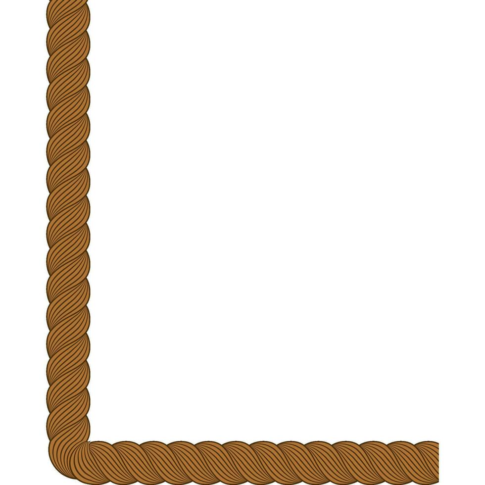 brown corner border rope vector