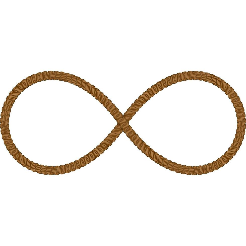 marrón infinito línea cuerda vector