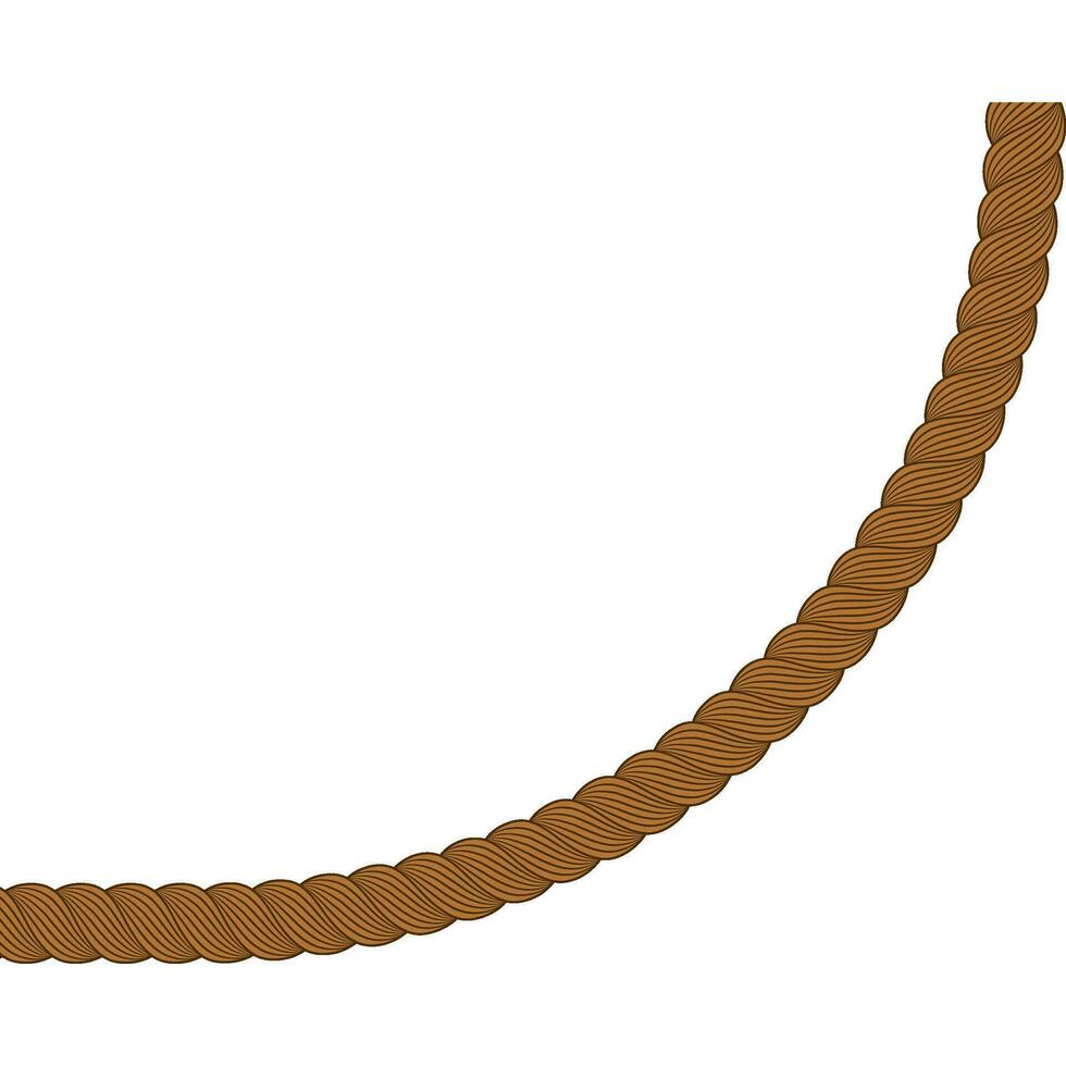 brown corner border rope vector
