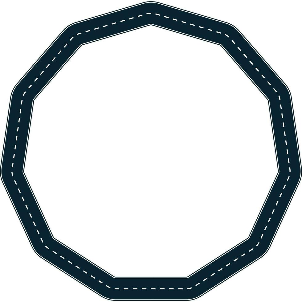 road round frame border vector