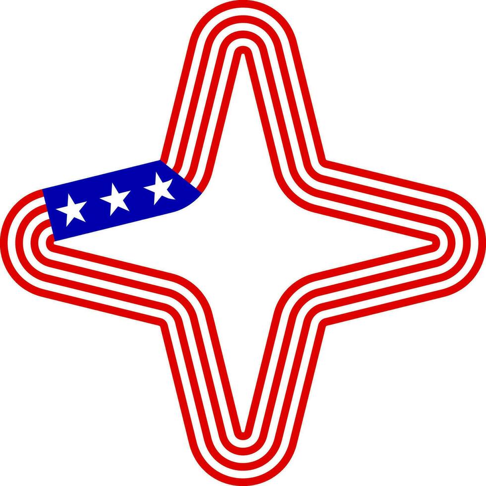 usa flag Sparkle Star frame vector