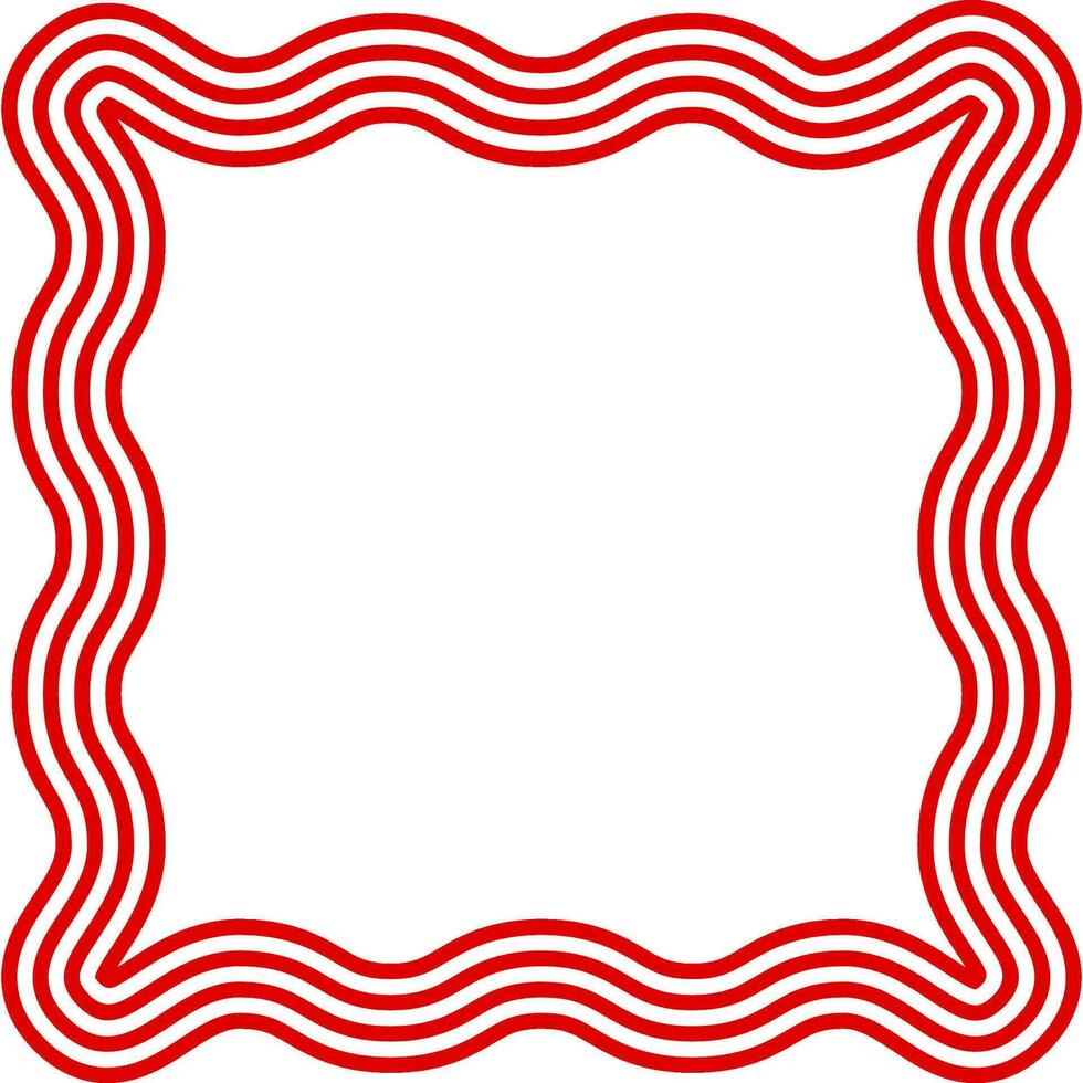 usa flag Squiggle frame vector