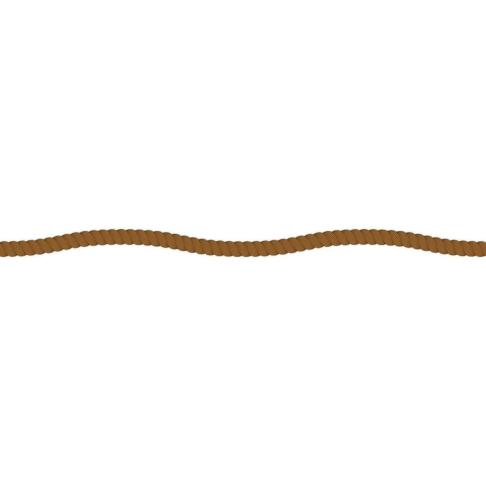 brown wavy line rope vector