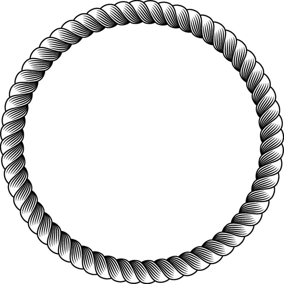 rope round frame border vector