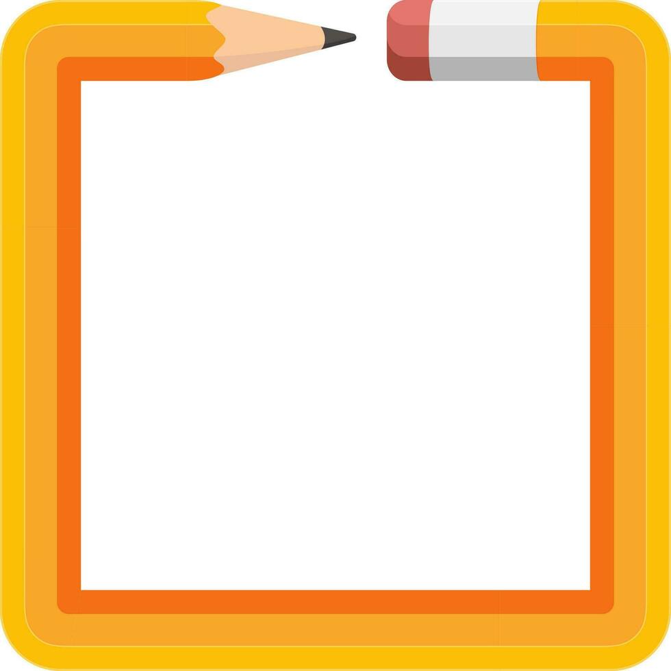 pencil square frame vector