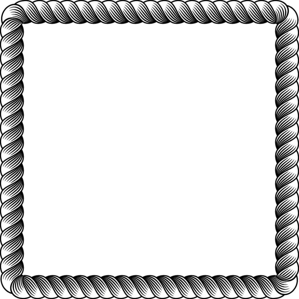 rope square frame vector