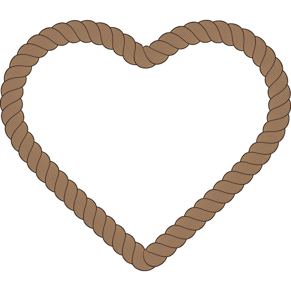 heart frame rope vector